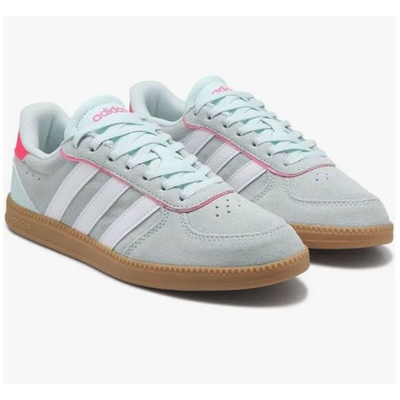 Adidas Breaknet Sleek J Sneakers, Women's 6.5 Mint/White/Pink, NIB - Picture 1 of 13